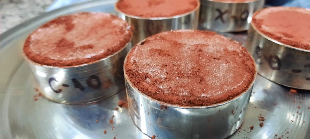 Anéis com amostras de solo