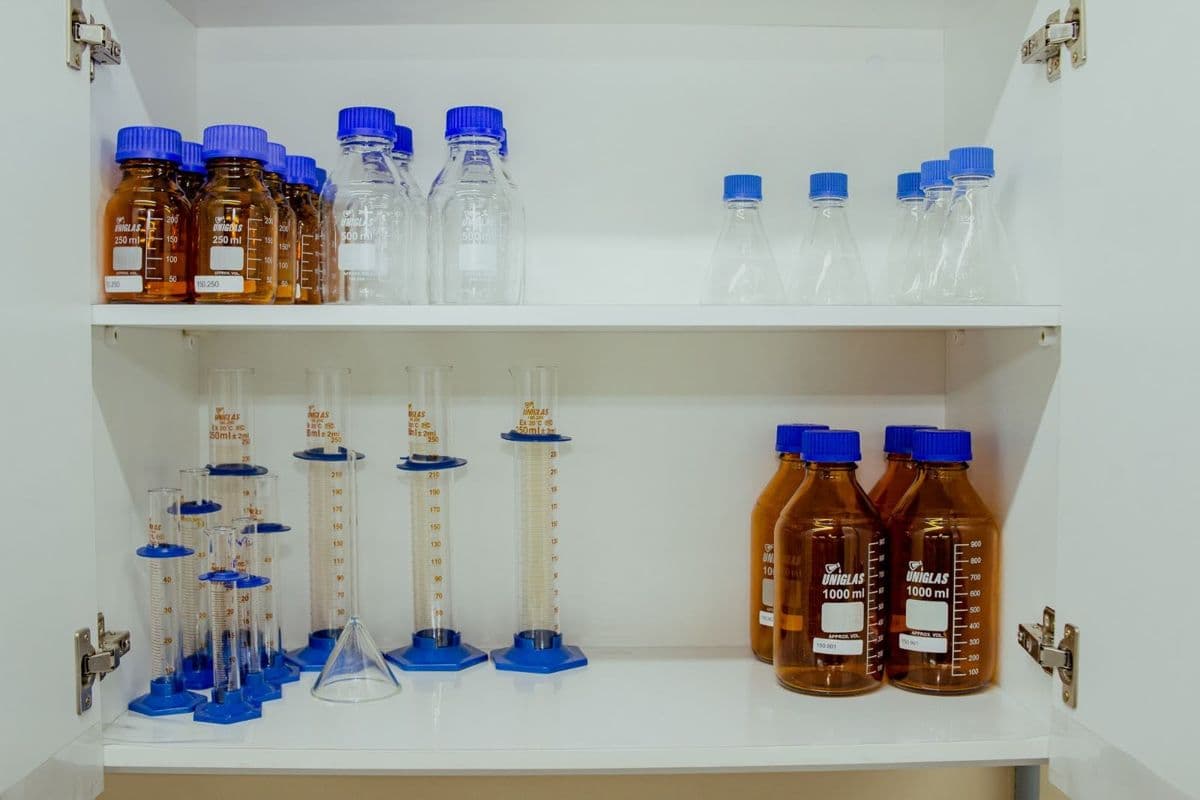 Vidrarias do laboratório